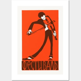 Violinist  ---- Retro Soviet Poster Aesthetic Posters and Art